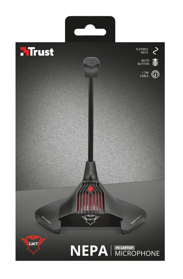 Trust 23467 mikrofoni Musta PC-mikrofoni