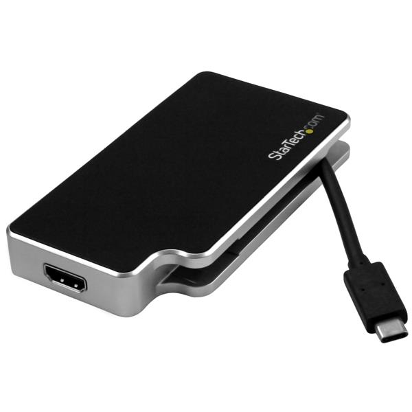 StarTech.com CDPVGDVHDB USB grafisk adapter 3840 x 2160 pixel Sort, Sølv