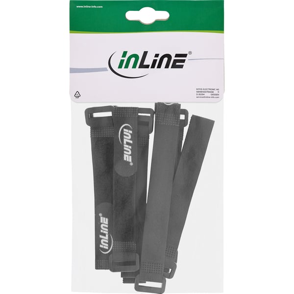 InLine 59945E kabelsamler Nylon Sort 10 stk