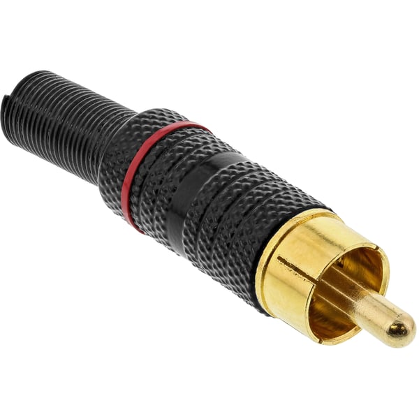 InLine 99110Q kabelsamler RCA Sort, Guld, Rød