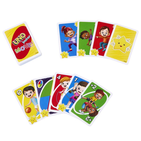 Mattel Games UNO Junior Move!-kortspel för barn och familjen
