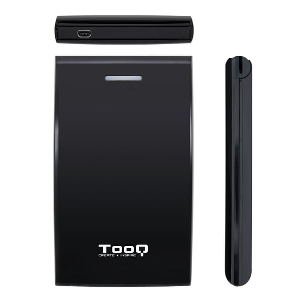 TooQ TQE-2526B Hölje för lagringsenheter HDD-hölje Svart 2.5" USB-ström
