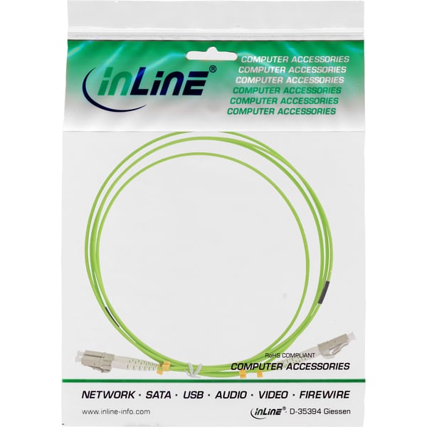 InLine 88549Q InfiniBand och fiberoptisk kabel 10 m 2x LC Grön
