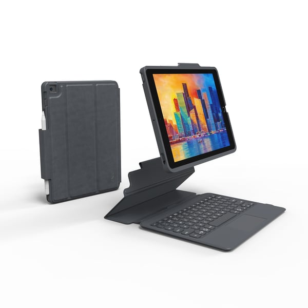 ZAGG KBD PRO KEYS MED TRACKPAD TYSK FÖR APPLE IPAD 10.2 SVART/GRÅ (103407953)
