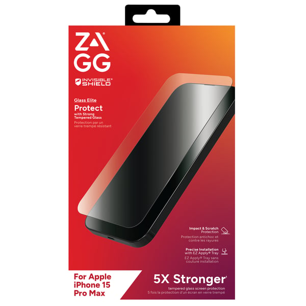 ZAGG InvisibleShield Glass Elite AM E Apple iPhone 15 Pro Max Screen EN/FR