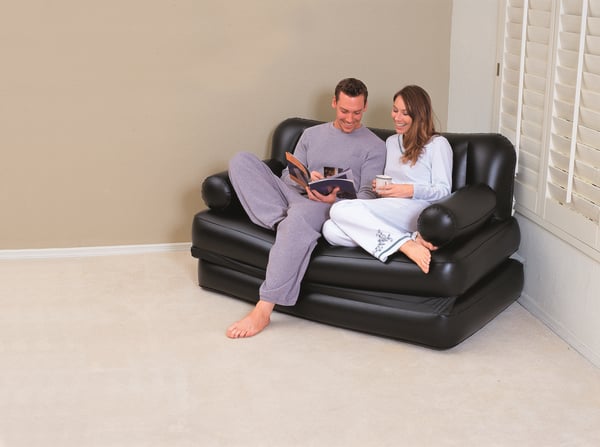 Bestway 75054 oppustelig sofa Sort Vinyl