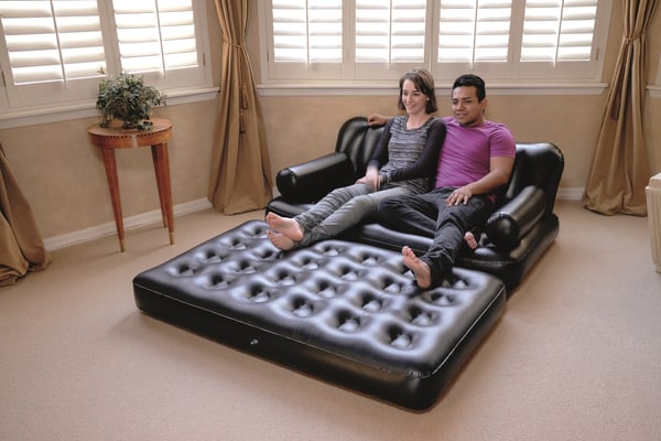 Bestway 75054 oppustelig sofa Sort Vinyl