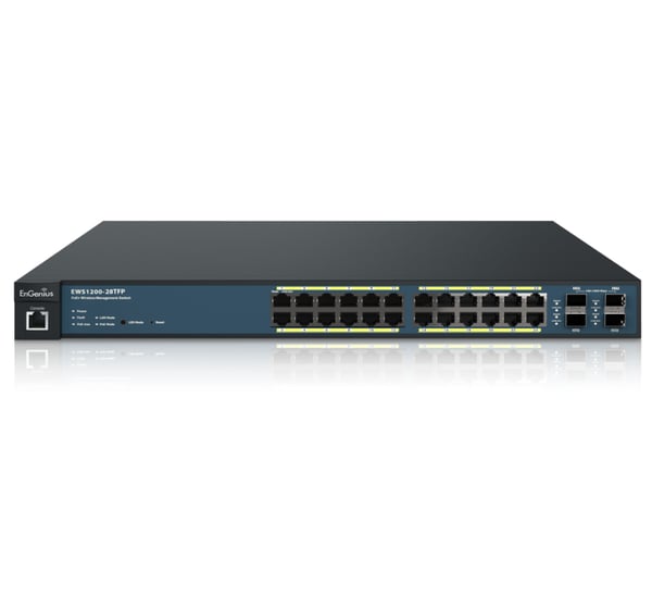 EnGenius EWS1200-28TFP netværksswitch Administreret L2/L3 Gigabit Ethernet (10/100/1000) Strøm over Ethernet (PoE) 1U Sort