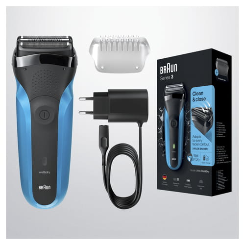 Braun Series 3 310s Folie shaver Trimmer Sort, Blå