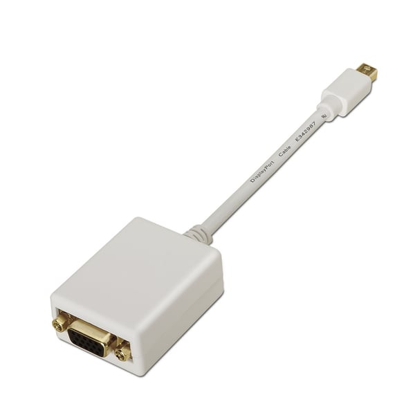 AISENS A125-0136 videokabeladapter 0,15 m Mini DisplayPort VGA Vit
