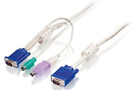 LevelOne ACC-2103 KVM-kablar Vit 5 m