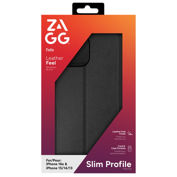 ZAGG Folio matkapuhelimen suojakotelo 15,5 cm (6.1") Folio-kotelo Musta