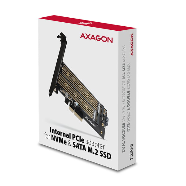 Axagon PCEM2-D liitäntäkortti/-sovitin Sisäinen M.2, SATA