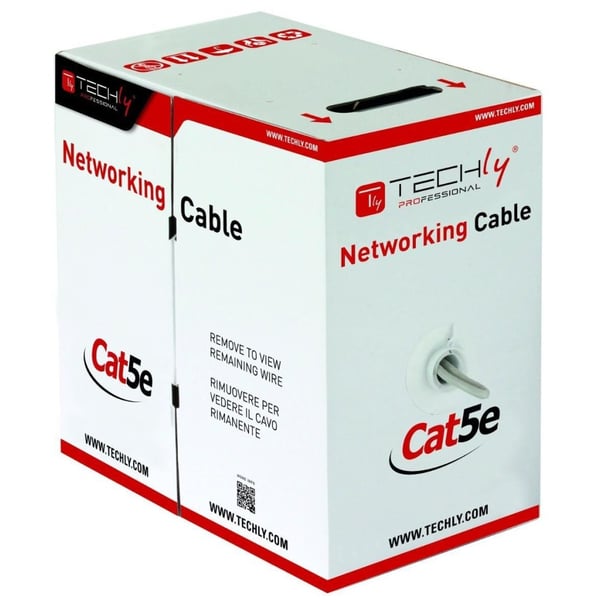 Techly ITP7-UTP-IC-CCA netværkskabel Grå 305 m Cat5e U/UTP (UTP)