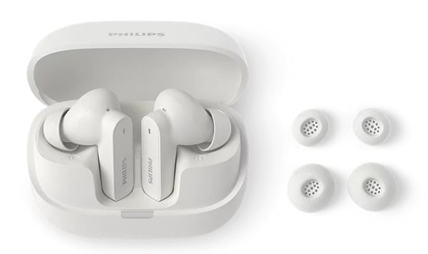 Philips TAT3000WT/00 kuulokkeet ja kuulokemikrofoni True Wireless Stereo (TWS) In-ear Puhelut/Musiikki USB Type-C Bluetooth Valkoinen