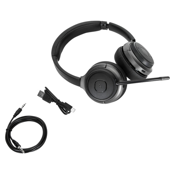 Targus AEH104GL kuulokkeet ja kuulokemikrofoni Langallinen & langaton Pääpanta Puhelut/Musiikki USB Type-C Bluetooth Musta