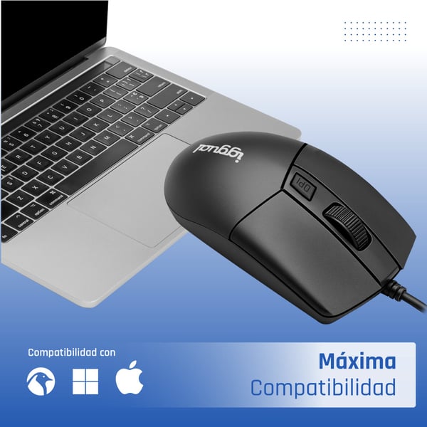 iggual COM-BUSINESS2-2400DPI mus Hjem Ambidextrous USB Type-A Optisk