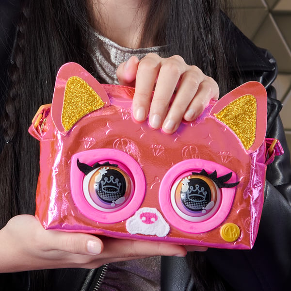 Purse Pets BAG Metallic Magic Frenchie OC GML Rosa Pojke/flicka Handväska