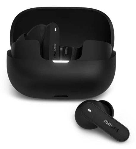 Philips TAT3000BK/00 kuulokkeet ja kuulokemikrofoni True Wireless Stereo (TWS) In-ear Puhelut/Musiikki USB Type-C Bluetooth Musta