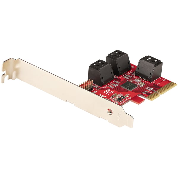 StarTech.com SATA PCIe-kort - 6-portars PCIe SATA-expansionskort - 6 Gbps - Lågprofilfäste - Staplade SATA-kontakter - ASM1166 Non-Raid - PCI Express till SATA-omvandlare