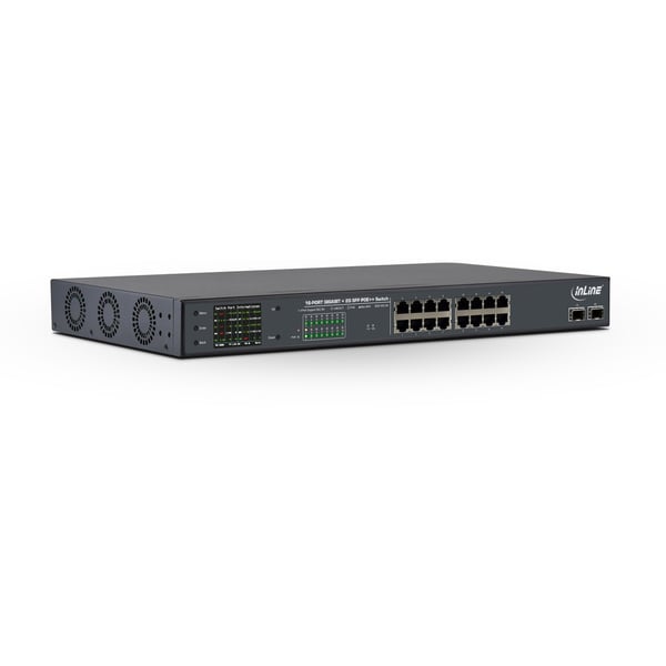 InLine 32316P netværksswitch Gigabit Ethernet (10/100/1000) Strøm over Ethernet (PoE) 1U Sort