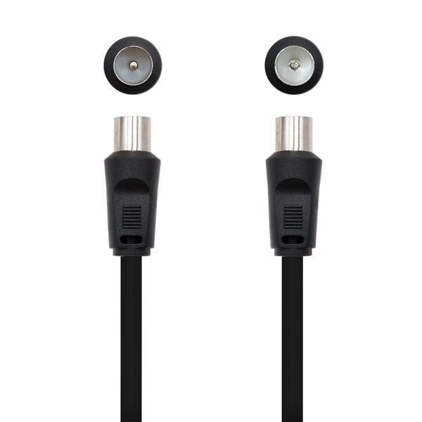Nanocable 10.26.0202 koaxial kabel 3C-2V 1,8 m 9.5 mm Sort