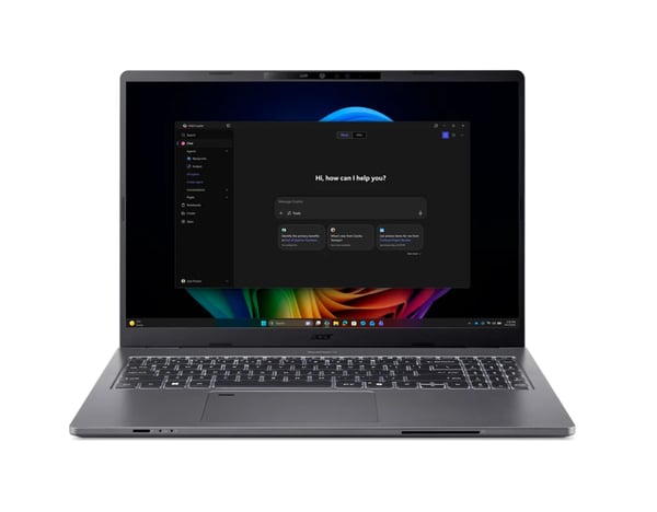 Acer TravelMate P2 16 AI TMP216-52-TCO-58XS Copilot+ PC Intel Core Ultra 5 325 Kannettava tietokone 40,6 cm (16") WUXGA 16 GB DDR5-SDRAM 512 GB SSD Wi-Fi 7 (802.11be) Windows 11 Pro Harmaa