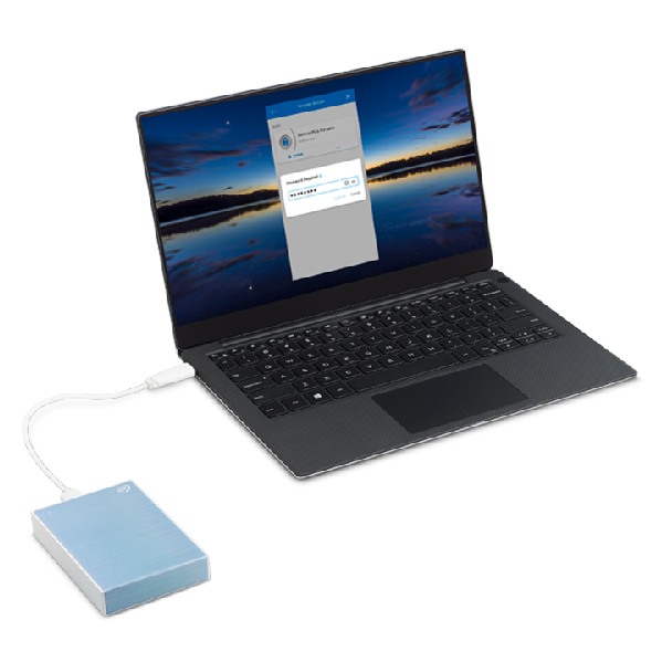 Seagate One Touch ekstern harddisk 2 TB Micro-USB B 3.2 Gen 1 (3.1 Gen 1) Blå