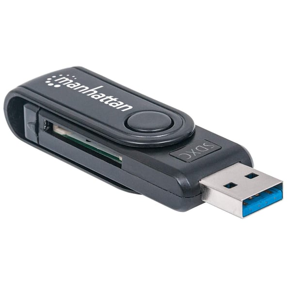 Manhattan 101981 kortinlukija USB 3.2 Gen 1 (3.1 Gen 1) Type-A Musta