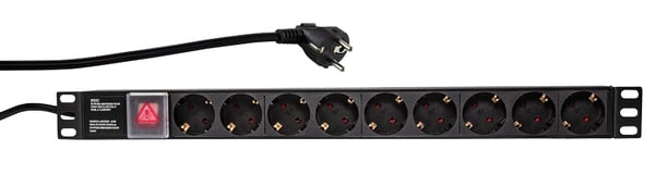 LogiLink PDU9C02 strømforsyningsenhed (PDU) 9 AC stikkontakt(er) Sort LogiLink PDU9C02 strømforsyningsenhed (PDU) 9 AC stikkontakt(er) Sort