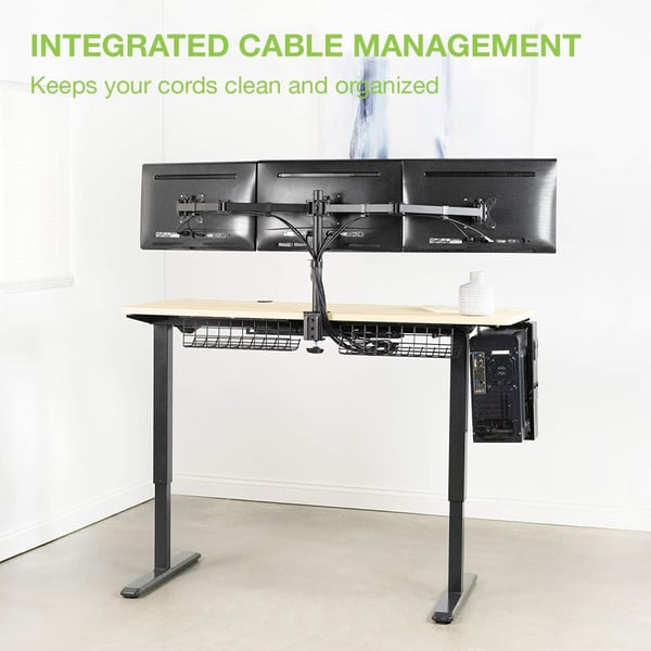 Techly ICA-LCD 482-T skærmbeslag og -stativer 61 cm (24") Skrivebord Sort