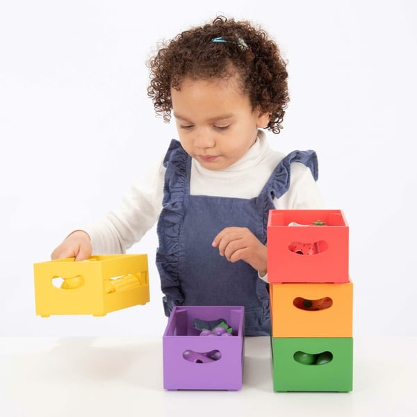 Tickit Wooden Sorting Fruit & Vegetable Crates