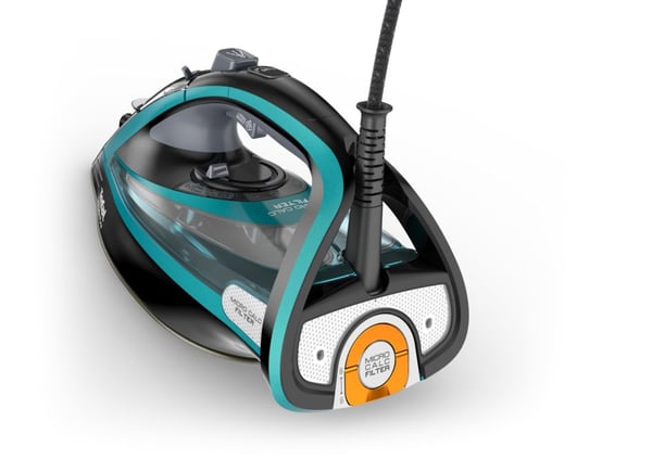 Tefal Ultimate Pure FV9844 Torr & Ångstrykjärn Stryksula Durilium Autoclean 3200 W Svart, Blå