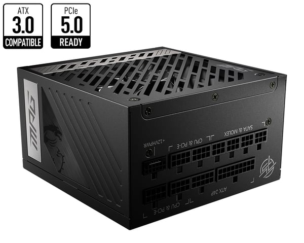 MSI MPG A850G PCIE5 strömförsörjningsenheter 850 W 24-pin ATX ATX Svart