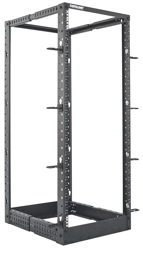 Intellinet 714242 stativ 26U Fritstående reol Sort