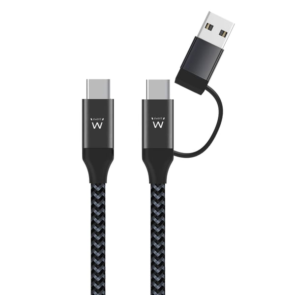 Ewent EW9918 USB-kabel USB 3.2 Gen 1 (3.1 Gen 1) 1 m USB C 5 Gbit/sek. 60 W Sort