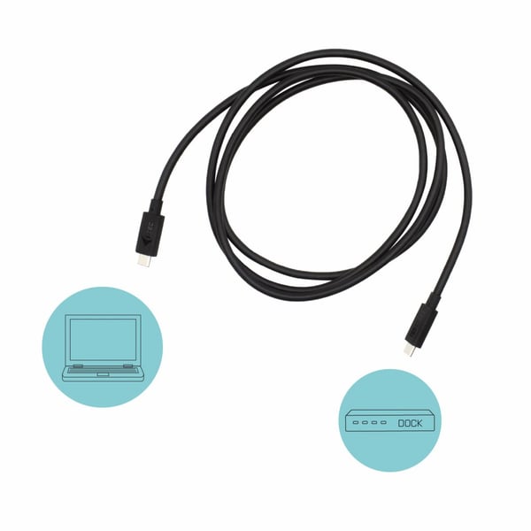i-tec TB3CBL150CM Thunderbolt kabel 1,5 m 40 Gbit/sek. Sort
