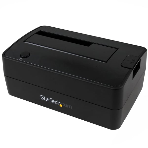 StarTech.com Dockningsstation för USB 3.1- till SATA-hårddiskar med ett fack, USB 3.1-hårddiskdockningsstation (10 Gbps), extern 2,5/3,5 tums SATA III-hårddisk/SSD-dockningsstation, hårddiskfack med toppladdning