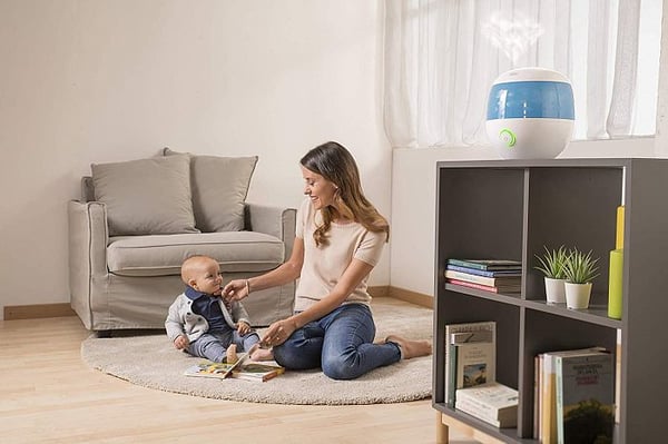 Chicco Humi Hot Advance luftfuktare Ånga Blå, Vit