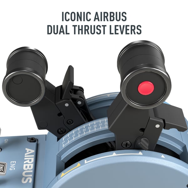 Thrustmaster TCA Quadrant Airbus Edition Sort, Blå USB Flysimulator Analog/digital PC