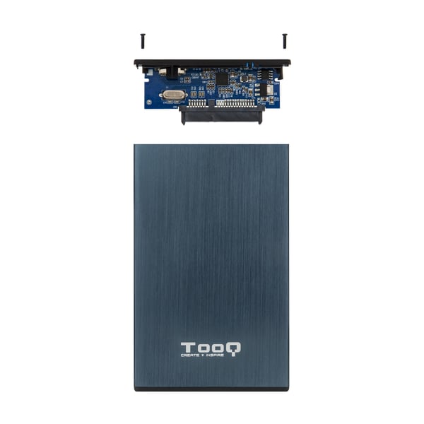 TooQ TQE-2527PB Hölje för lagringsenheter HDD-hölje Svart, Marinblå 2.5"