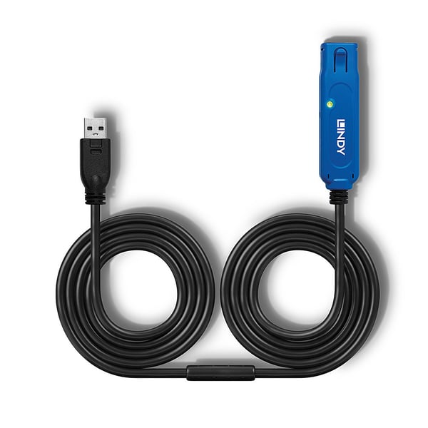 Lindy 43229 USB-kabel USB 3.2 Gen 1 (3.1 Gen 1) 15 m USB A 5 Gbit/sek. Sort