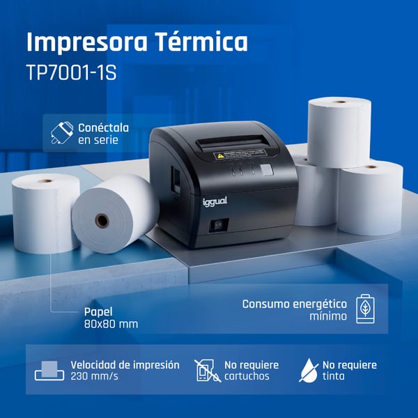 iggual TP7001-1S 203 x 203 DPI Langallinen Lämpösiirto Maksupäätetulostin