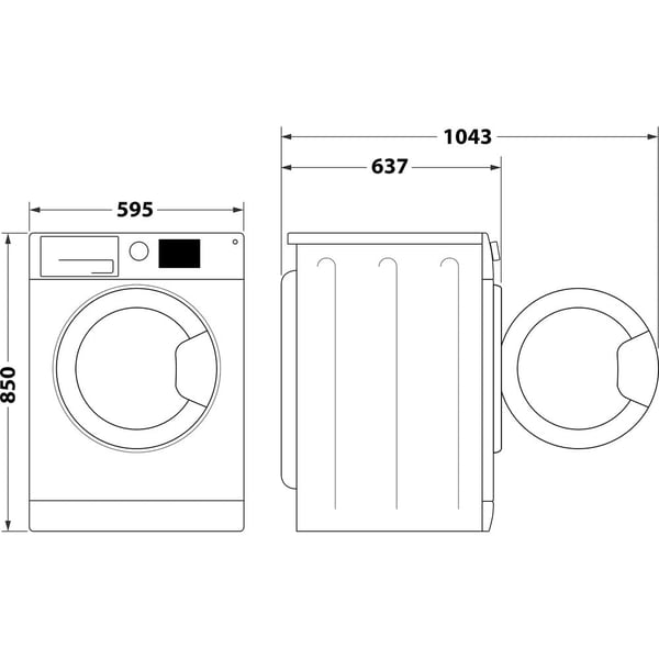 Hotpoint NR 748G WS A IT vaskemaskine Front-læsning 8 kg 1400 rpm Hvid