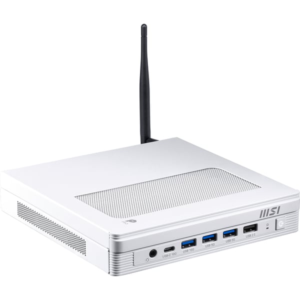 MSI PRO DP10 A14MG-007BEU persondatorer/arbetsstationer Intel® Pentium® Gold G7400 1,1L storlek PC Mini-PC, barebone Vit
