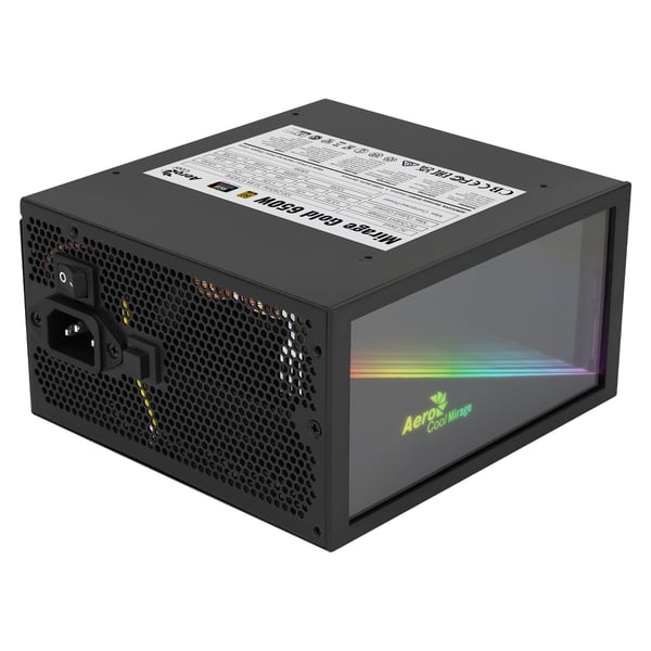 Aerocool MIRAGEGOLD650 virtalähdeyksikkö 650 W 20+4 pin ATX ATX Musta