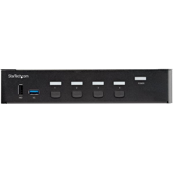 StarTech.com 4-ports HDMI KVM-switch - En skärm 4K 60 Hz Ultra HD HDR - Desktop HDMI 2.0 KVM-switch med 2 portar USB 3.0-hubb (5 Gbit/s) och 4x USB 2.0 HID, ljud - Snabbtangenter för omkoppling - TAA