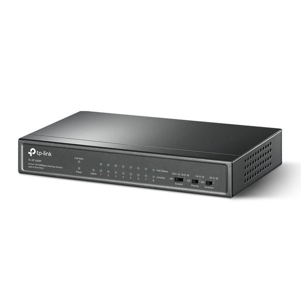 TP-Link TL-SF1009P nätverksswitchar Ohanterad Fast Ethernet (10/100) Strömförsörjning via Ethernet (PoE) stöd Svart