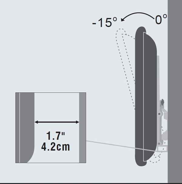 Vivolink VLMW4065T tv-fäste 165,1 cm (65") Svart