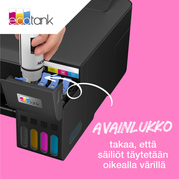 Epson 107 EcoTank -mustepullo, vaalea magenta